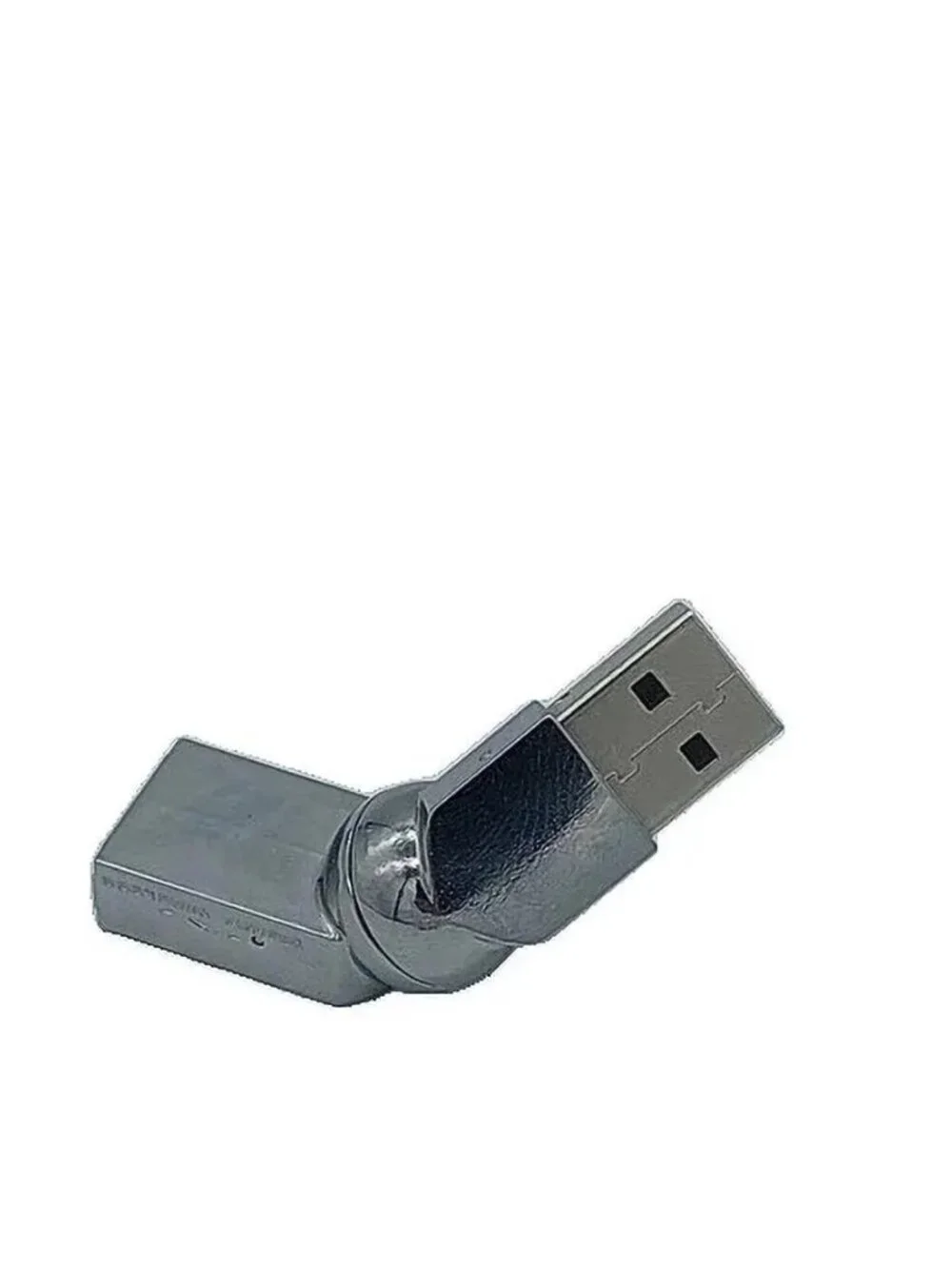 2 Metal Flexible USB Cable Adapter - 360 Rotating Swivel Head - Male to Female